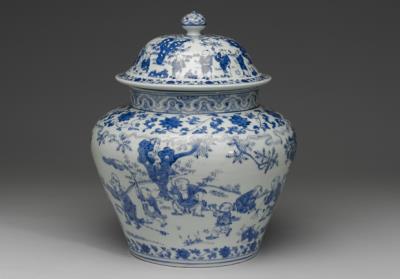 图片[3]-Lidded jar with children at play in undergalze blue, Ming dynasty, Jiajing reign (1522-1566)-China Archive